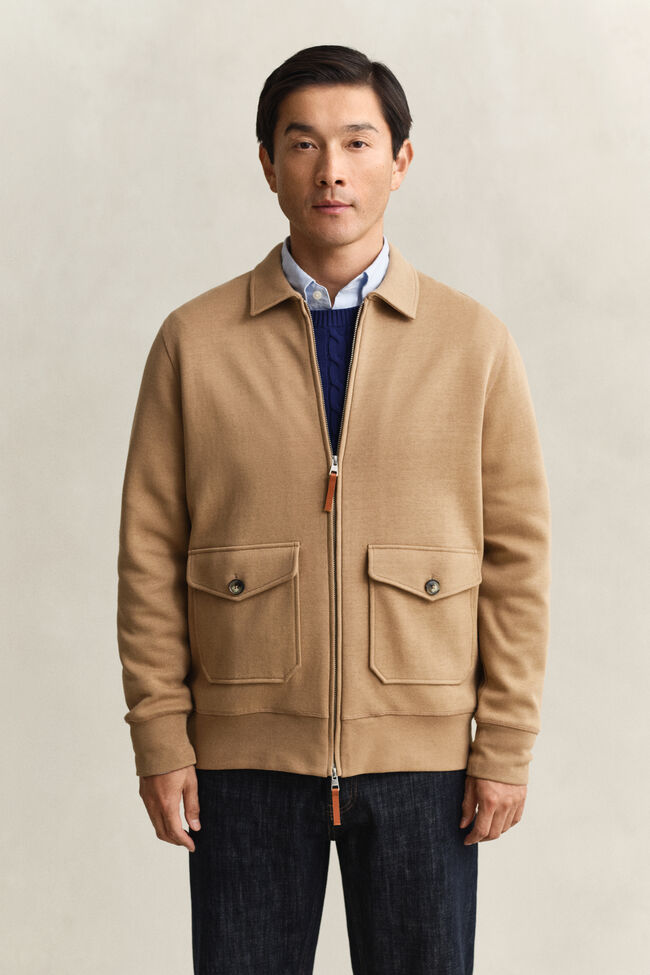 Sweatjacke mit Rei&szlig;verschluss aus Romanit