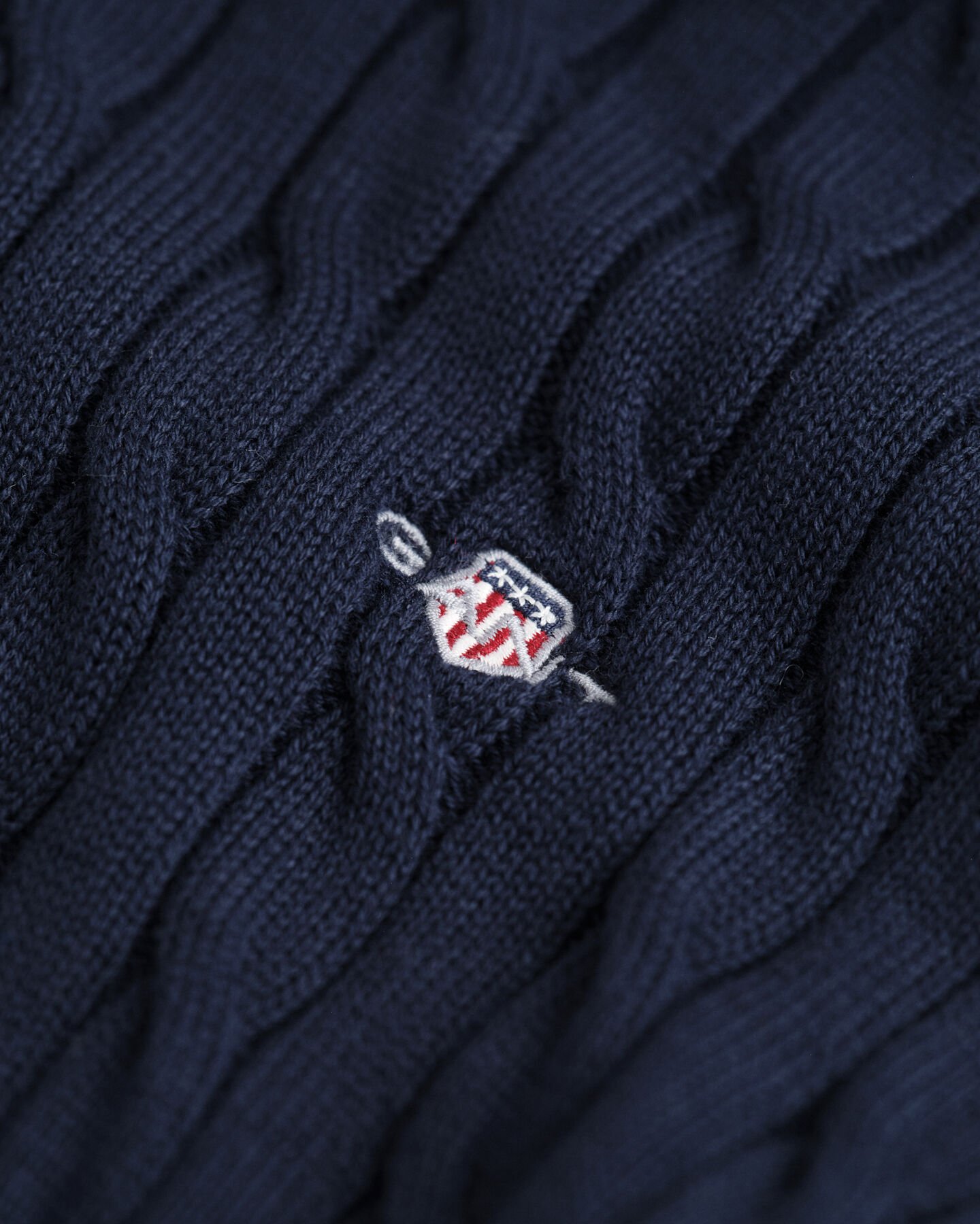 Teens Shield Zopfstrick Rundhalspullover aus Baumwolle