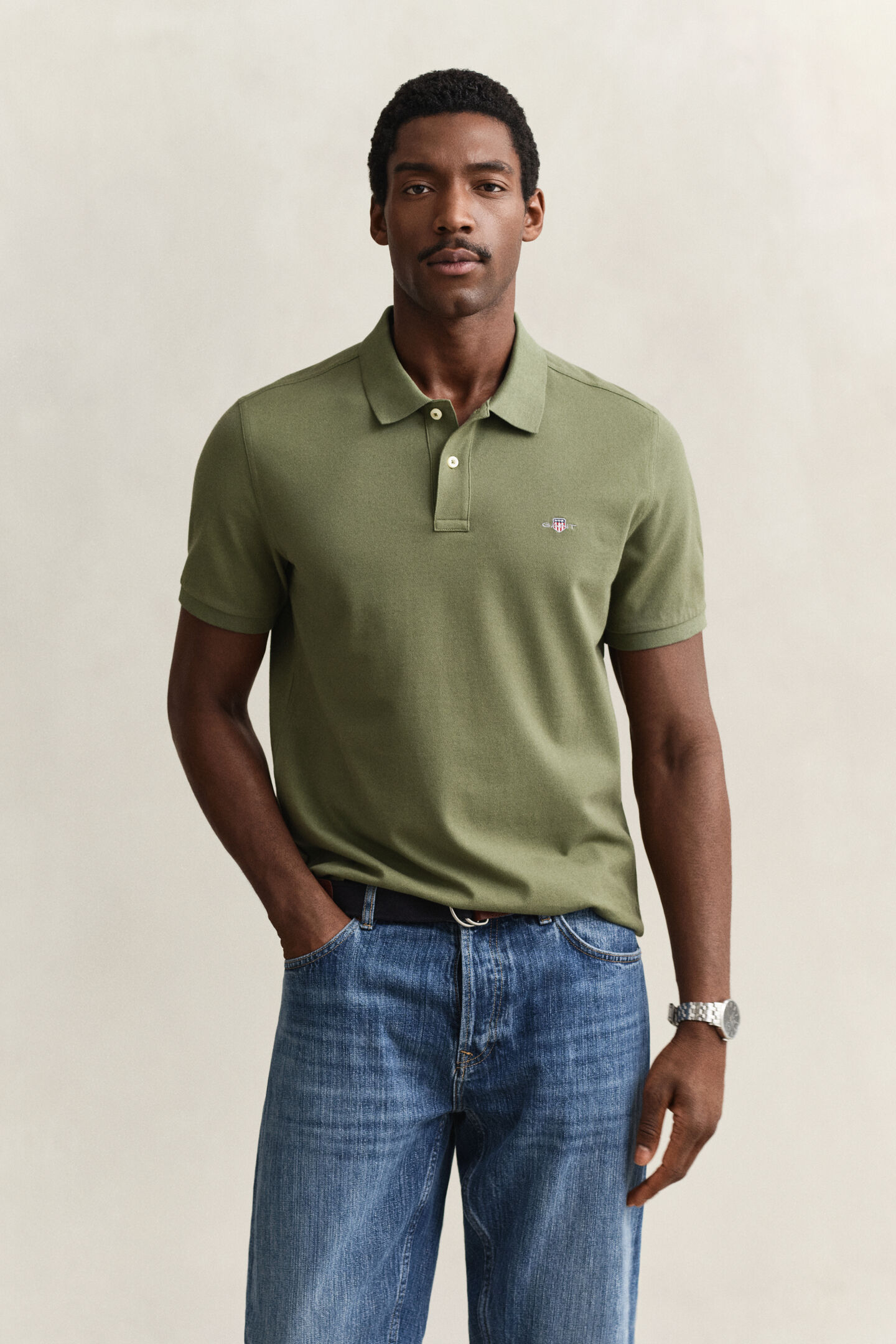 Regular Fit Shield Piqu&eacute; Poloshirt