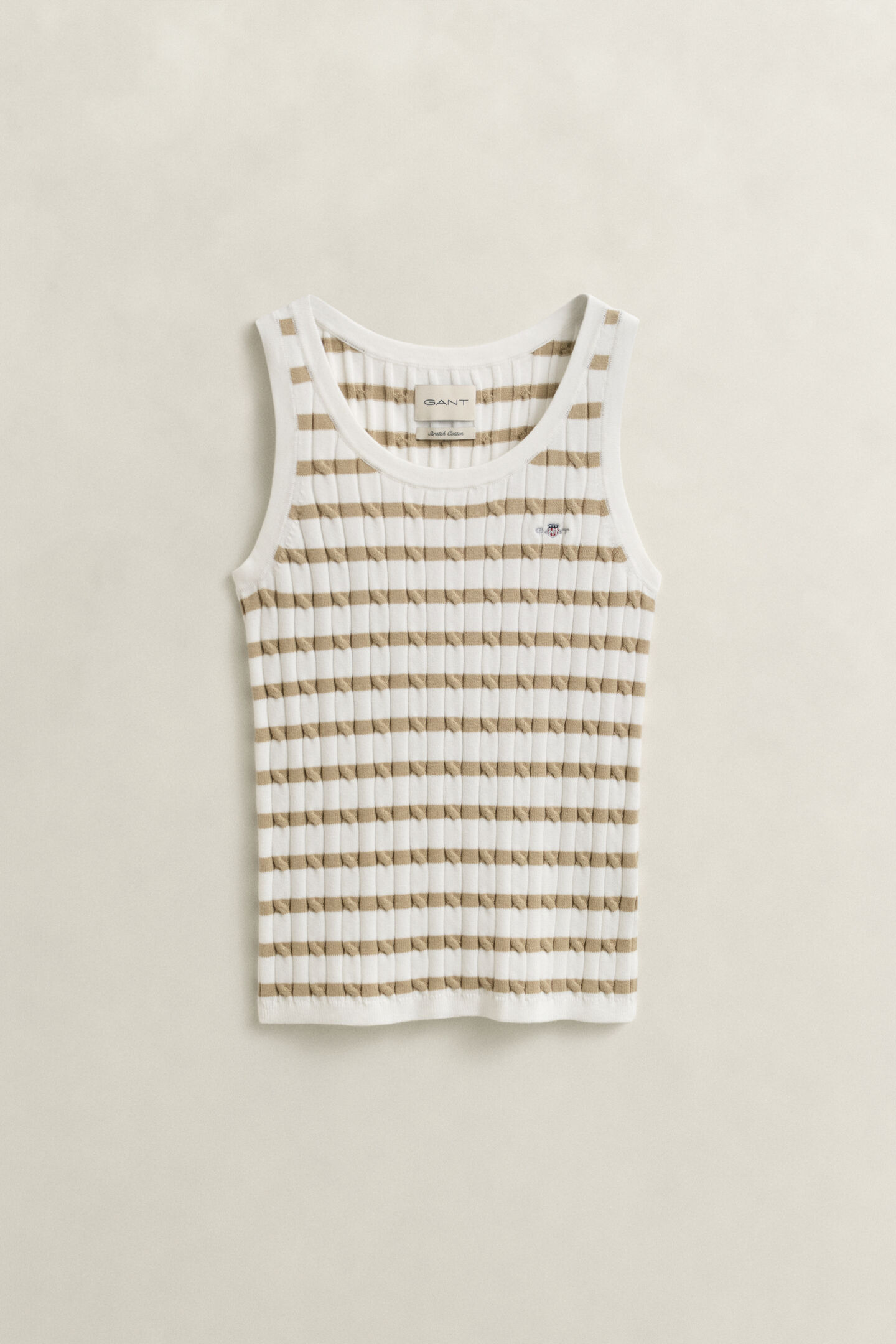 Gestreiftes Zopfstrick Tanktop