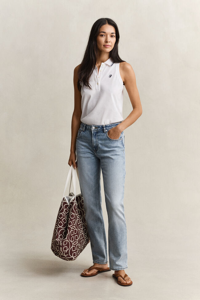 &Auml;rmelloses Piqu&eacute;-Poloshirt