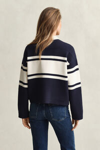 Color Blocked Strickjacke