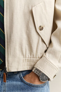 Harrington-Jacke aus Leinenmix