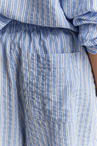 Gestreifte Seersucker Shorts