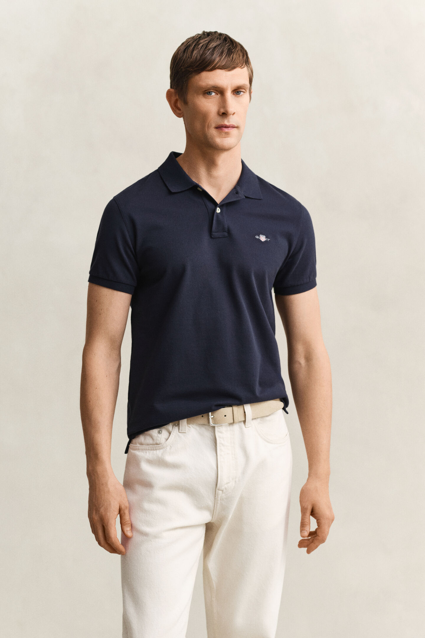 Slim Fit Archive Shield Piqu&eacute; Poloshirt