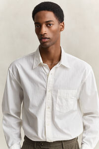 Relaxed Fit Dobby Stripe Hemd