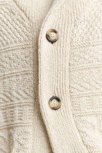 Strickjacke aus strukturiertem Baumwollmix