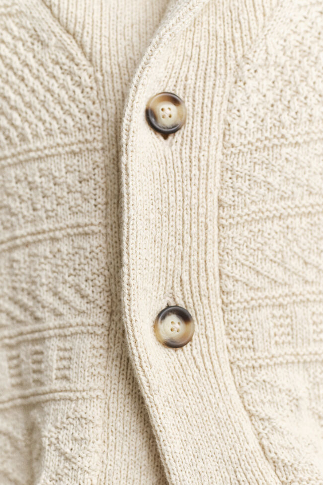 Strickjacke aus strukturiertem Baumwollmix