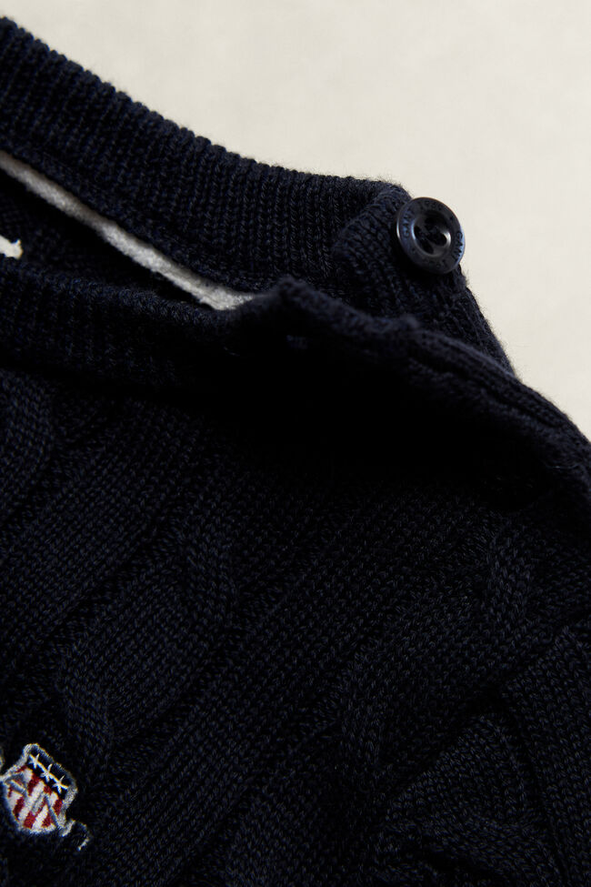 Girls Shield Pullover mit Zopfstrickmuster