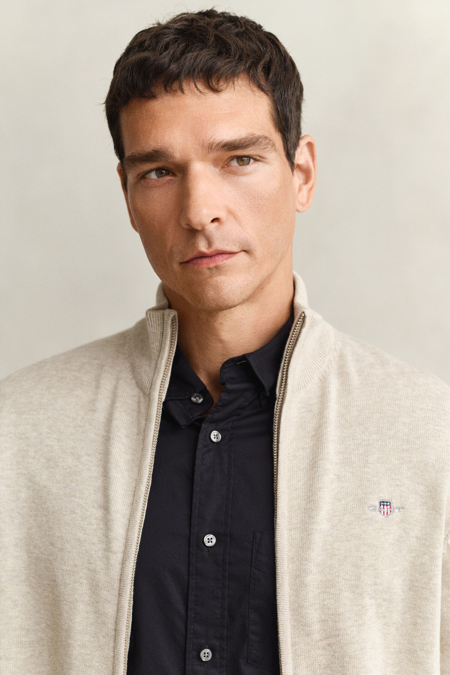 Casual Cotton Strickjacke mit Rei&szlig;verschluss