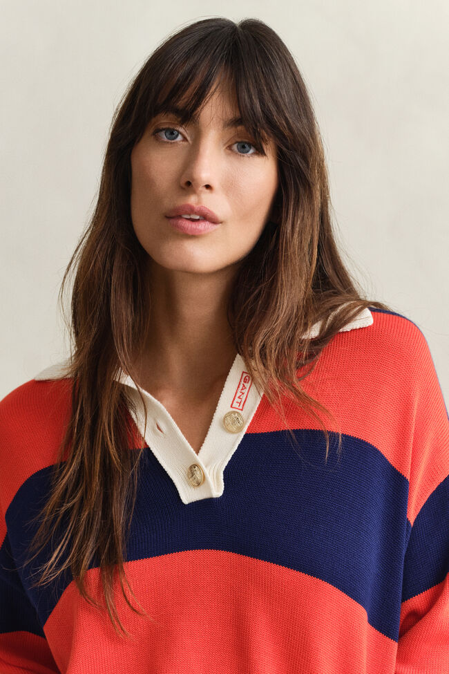 Gestreifter Rugger aus Baumwolle