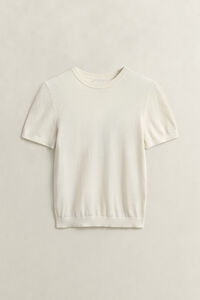 Leichter Kurzarm-Rundhalspullover