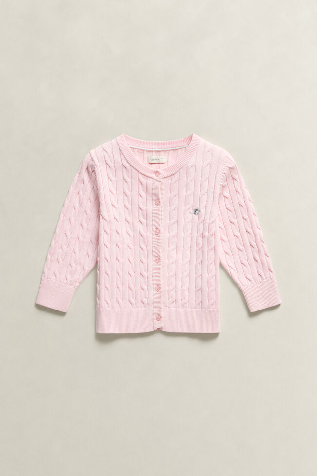 Girls Shield Strickjacke mit Zopfmuster