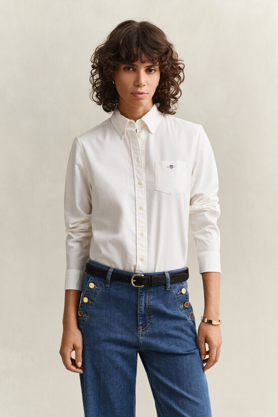 Regular Fit Classic Oxford-Bluse