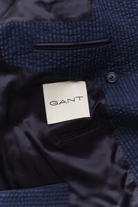 Indigo Seersucker Anzugsakko