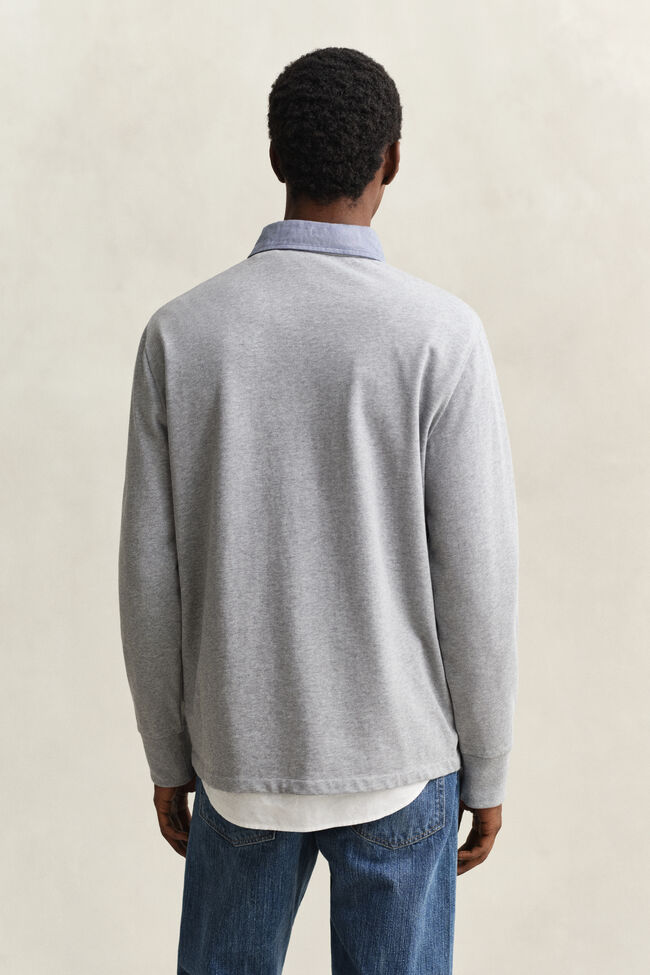 Heavy Rugger mit Chambray-Kragen