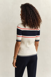 Kurzarm-Rugger aus Baumwolle