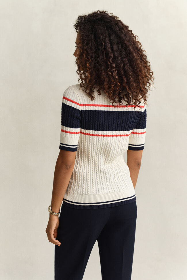 Kurzarm-Rugger aus Baumwolle