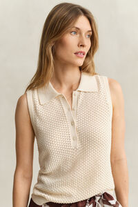 &Auml;rmelloses Top aus Spitzenstrick