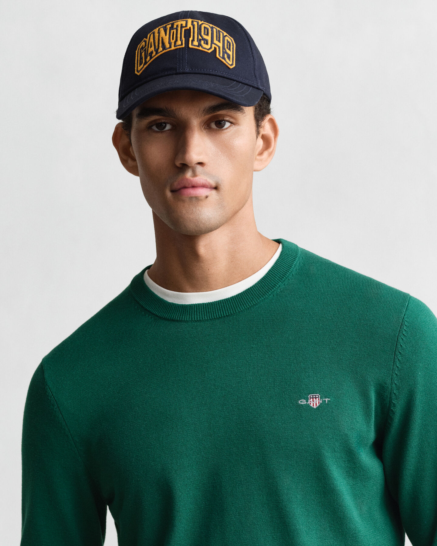 Rundhalspullover aus Baumwolle