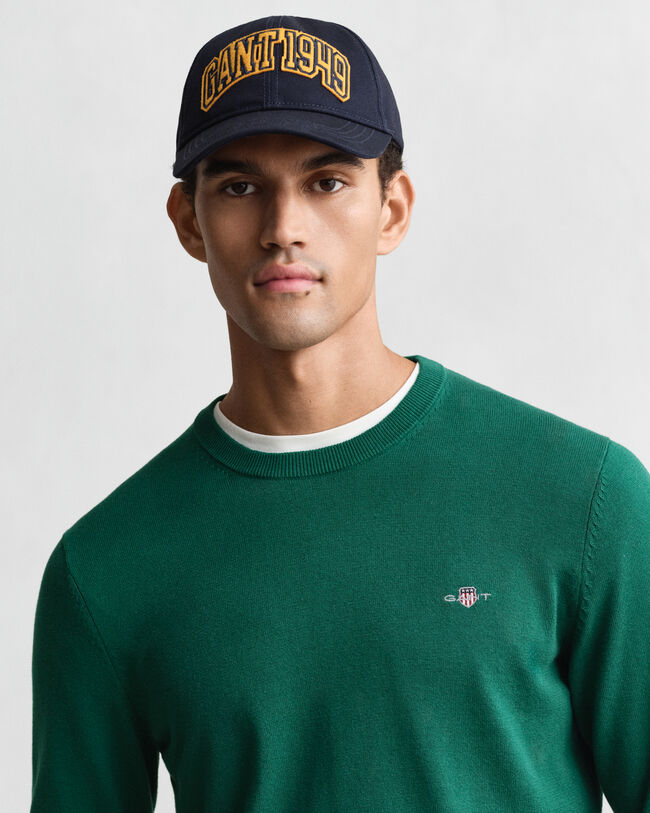 Rundhalspullover aus Baumwolle