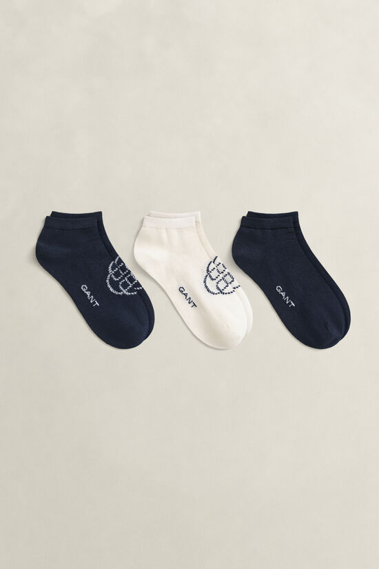 3er-Pack Kn&ouml;chelsocken Monogram & Einfarbig