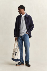 Heavy Rugger mit Chambray-Kragen