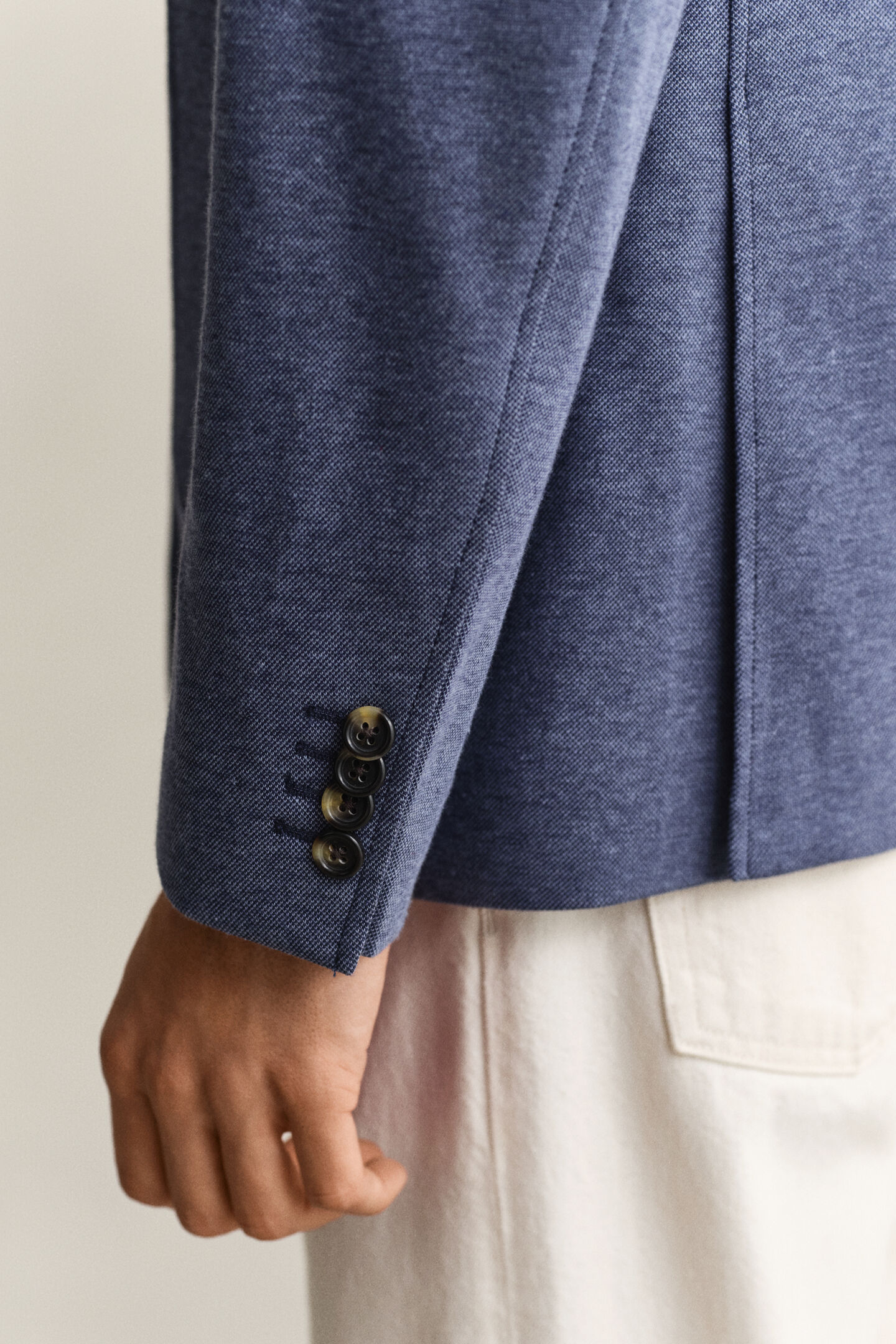 Two-Toned Sakko aus Jersey-Piqu&eacute;