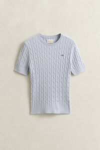 Zopfstrick Kurzarmpullover