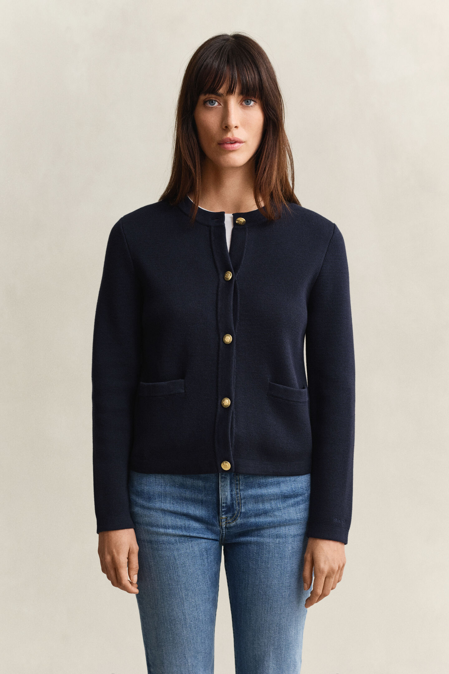 Gestrickte Jacke aus Baumwolle