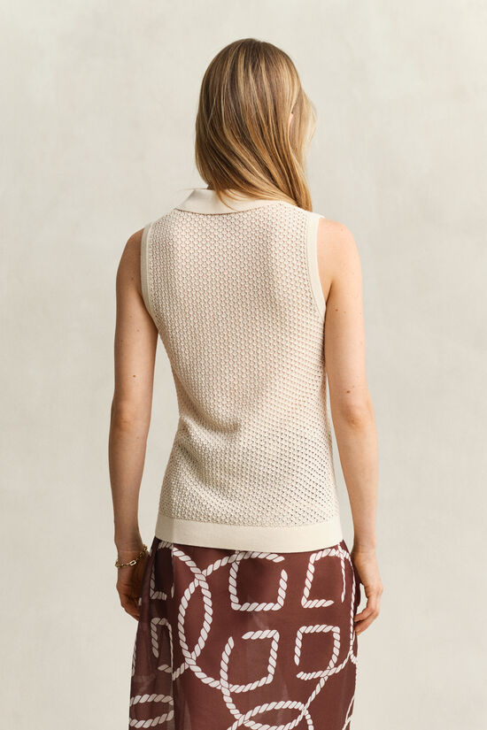 &Auml;rmelloses Top aus Spitzenstrick