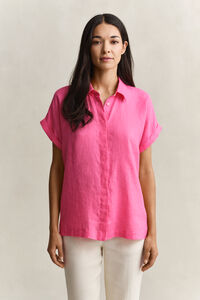 Leinenbluse mit Fl&uuml;gel&auml;rmeln