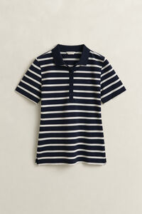 Piqu&eacute; Poloshirt mit Streifen