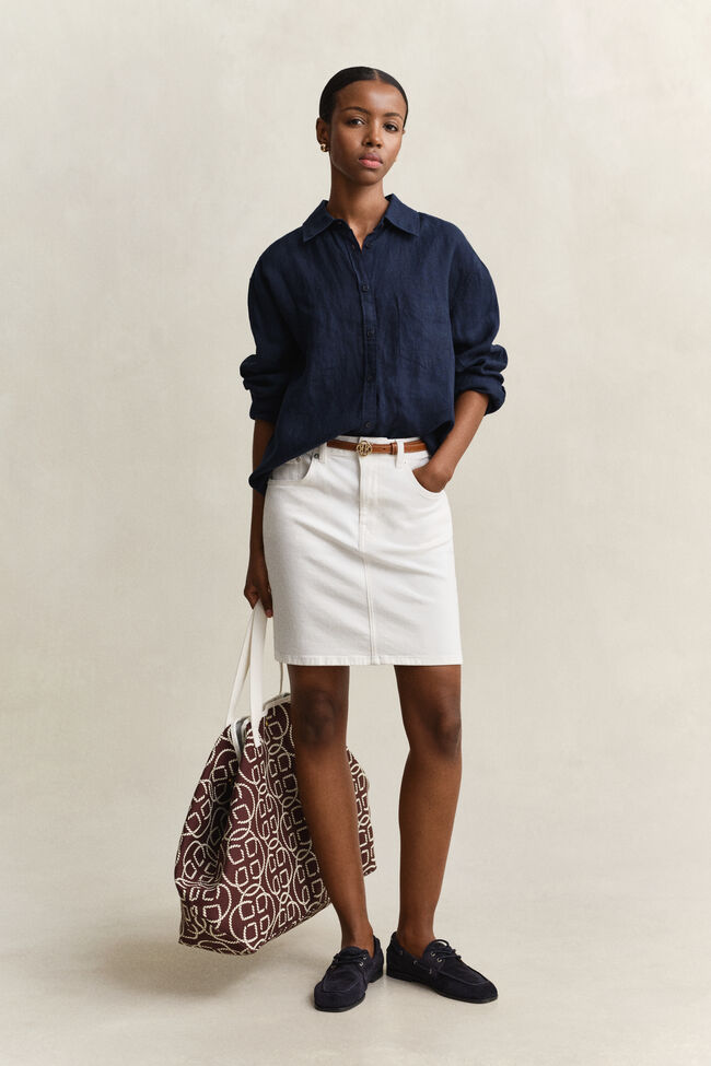 Relaxed Fit Leinen Bluse