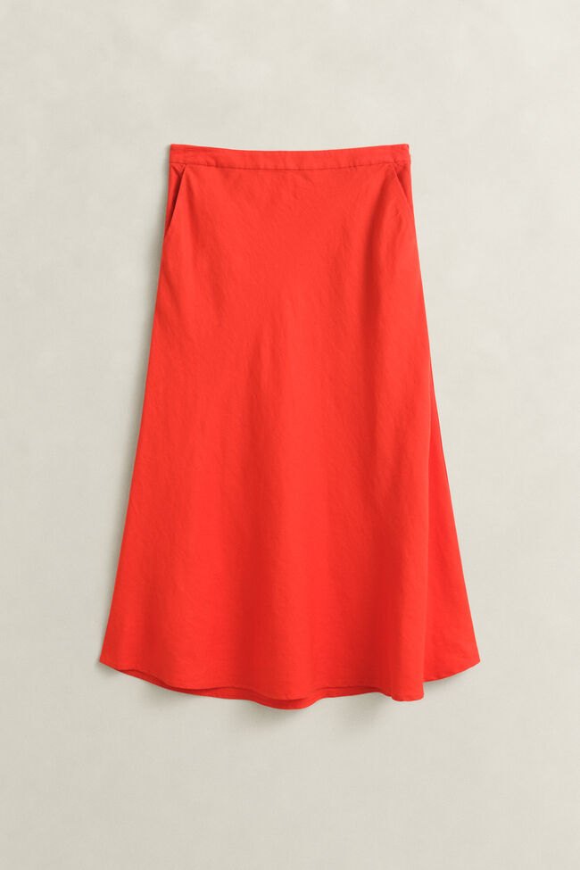 Ausgestellter Rock aus Leinenmix