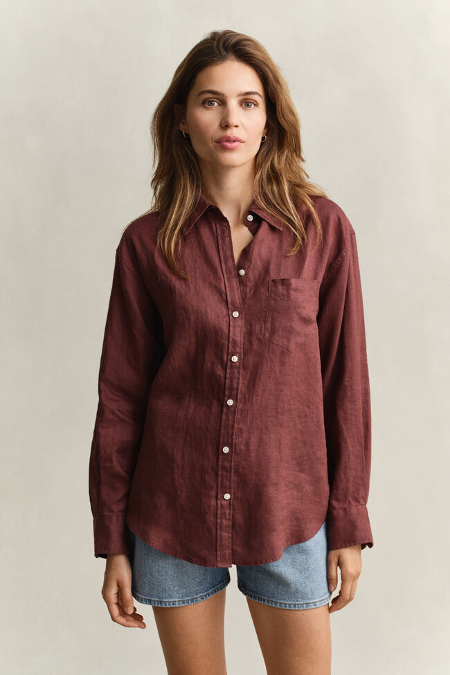 Relaxed Fit Leinen Bluse