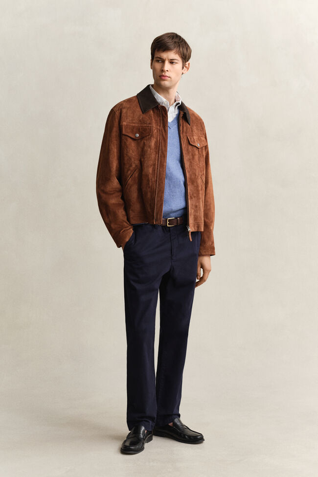 Klassischer V-Neck Pullover aus Baumwolle