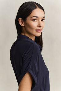 Hemdblusenkleid mit Fl&uuml;gel&auml;rmeln