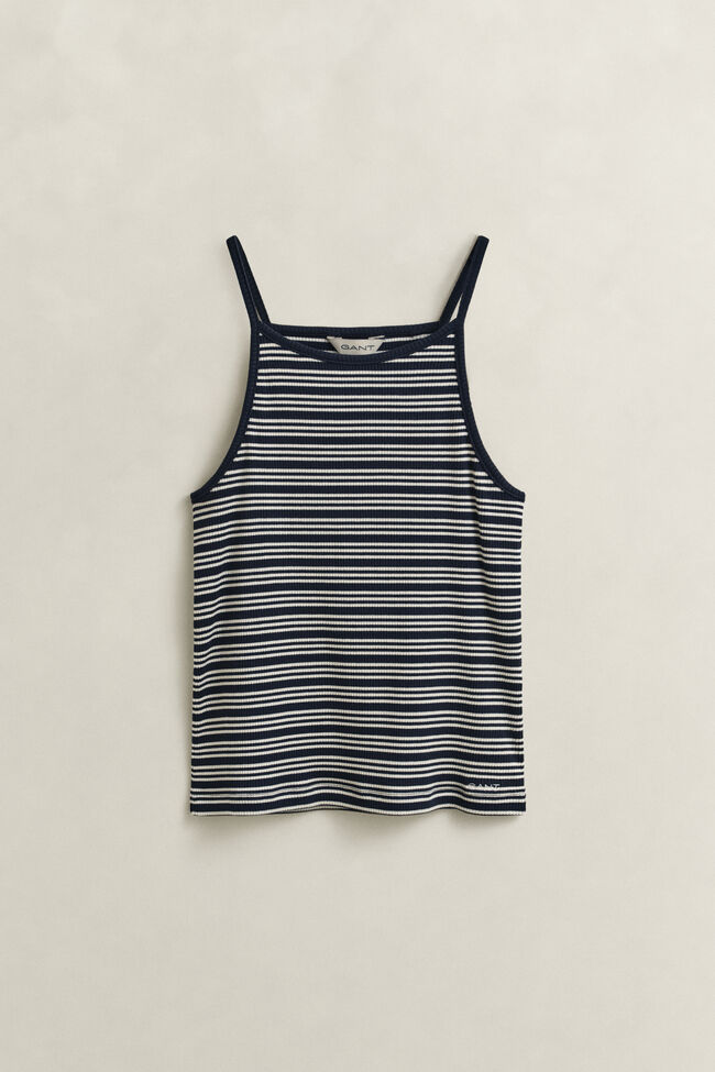 Gestreiftes Neckholder-Tanktop