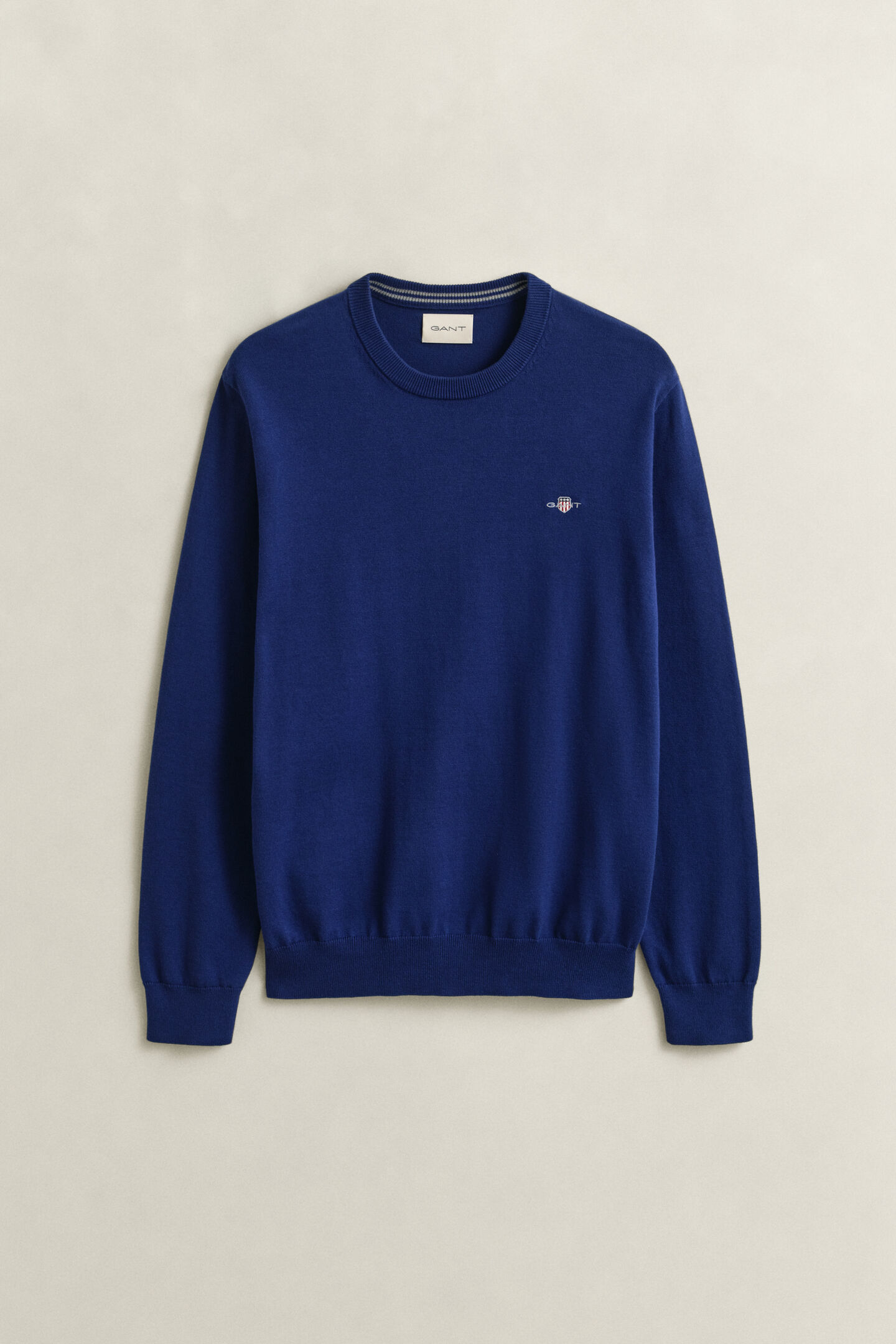 Rundhalspullover aus Baumwolle