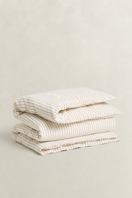 Cotton Linen Striped Doppelbettbezug