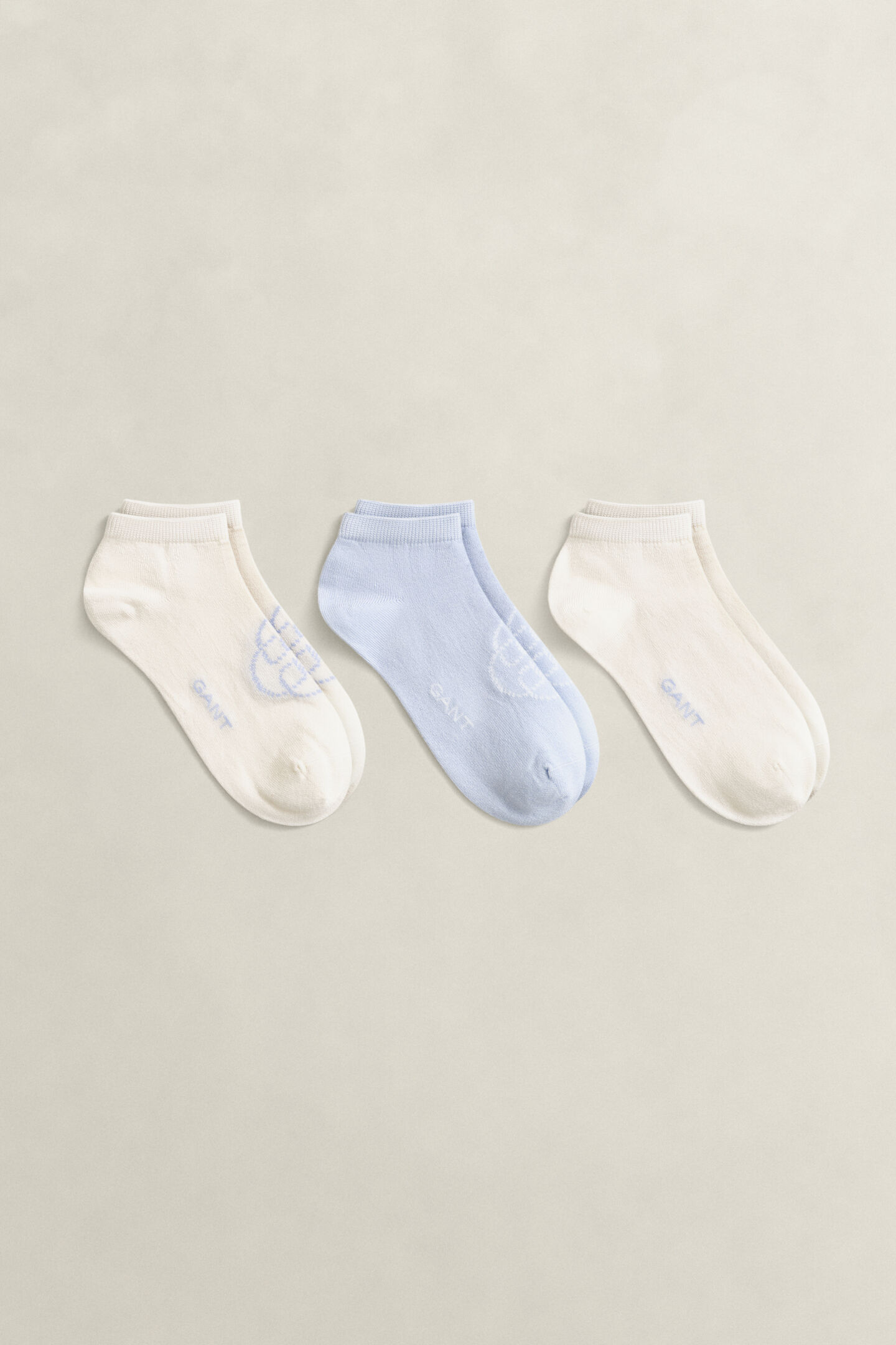 3er-Pack Kn&ouml;chelsocken Monogram & Einfarbig