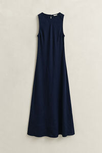 Schr&auml;g geschnittenes Midikleid aus Leinen