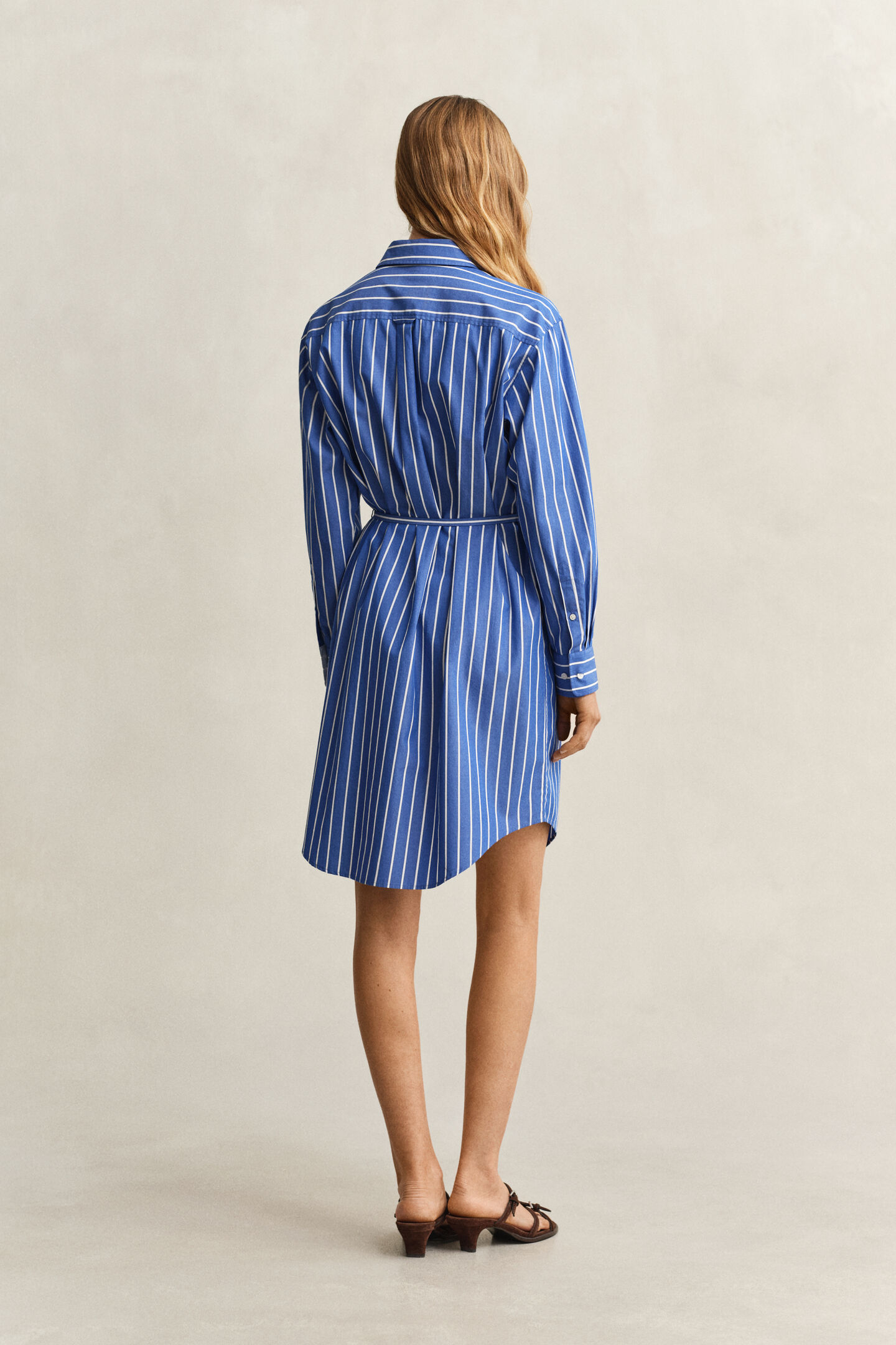 Classic Popeline Kleid mit Streifen