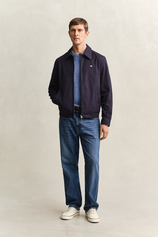 Rundhalspullover aus Baumwolle