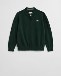 Kids Shield Strickjacke aus Baumwolle mit Rei&szlig;verschluss