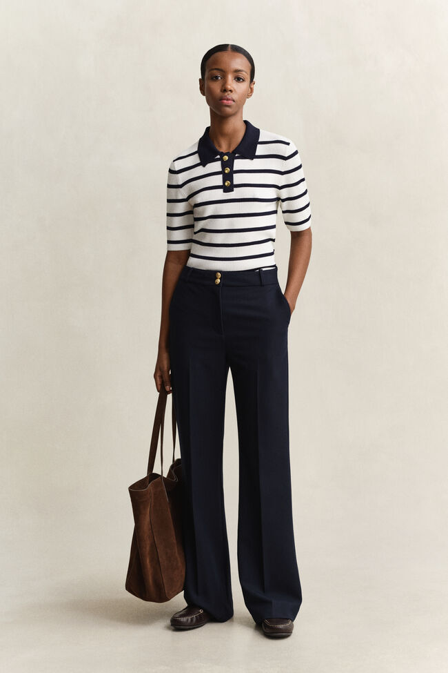 Strick Rugger mit Streifen