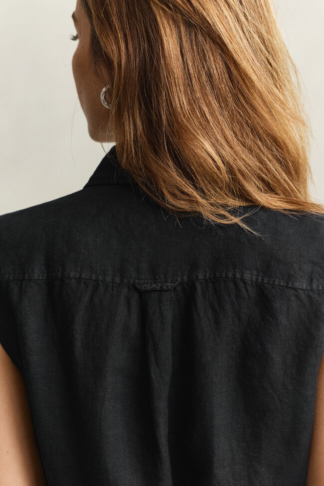 &Auml;rmelloses Leinenkleid