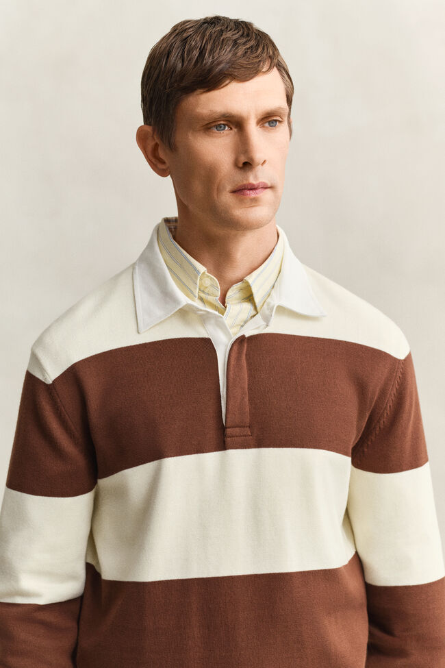 Barstripe Polopullover aus Baumwolle