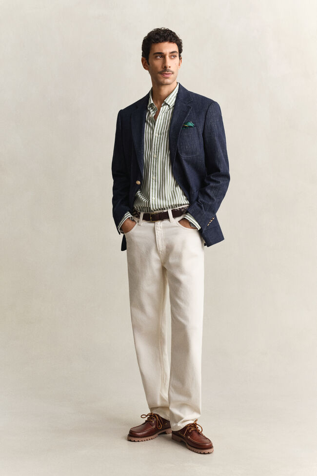 Classic Popeline-Hemd mit Streifen